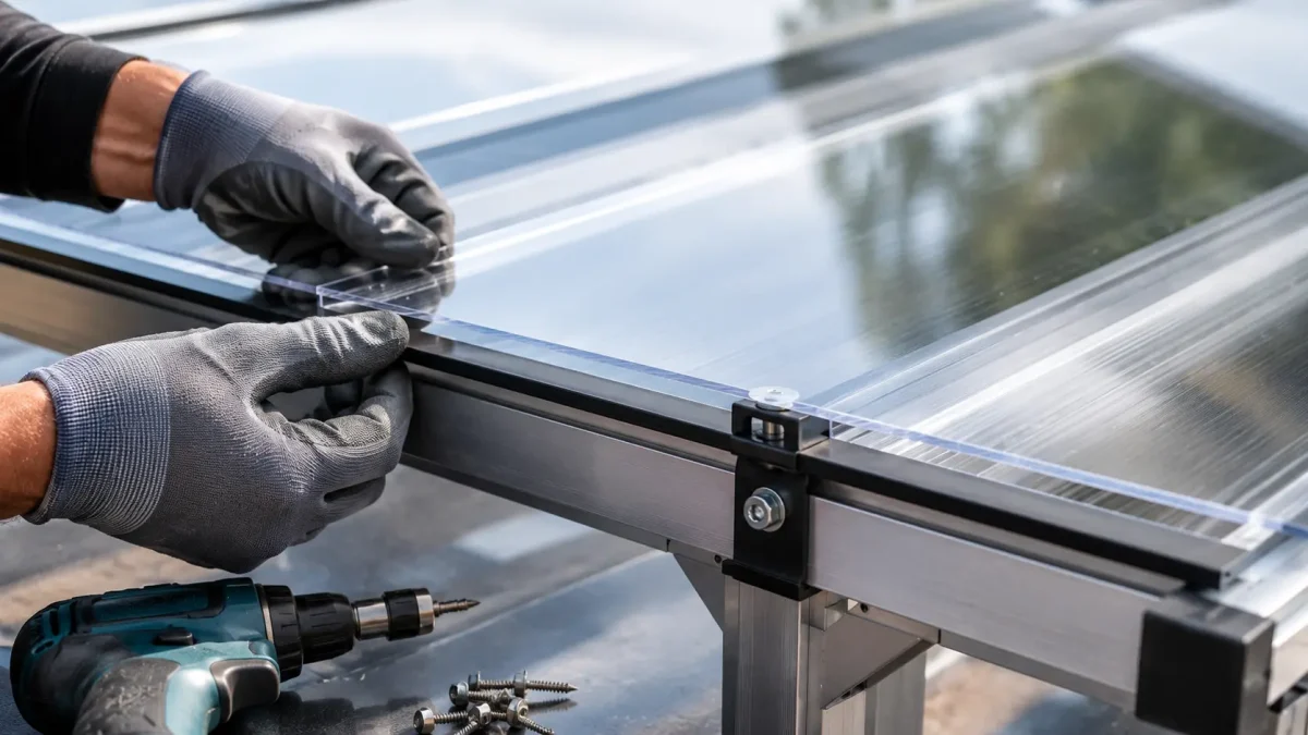 How to properly install solid polycarbonate?