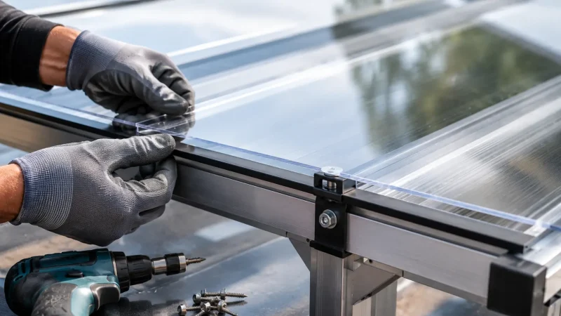 How to properly install solid polycarbonate?
