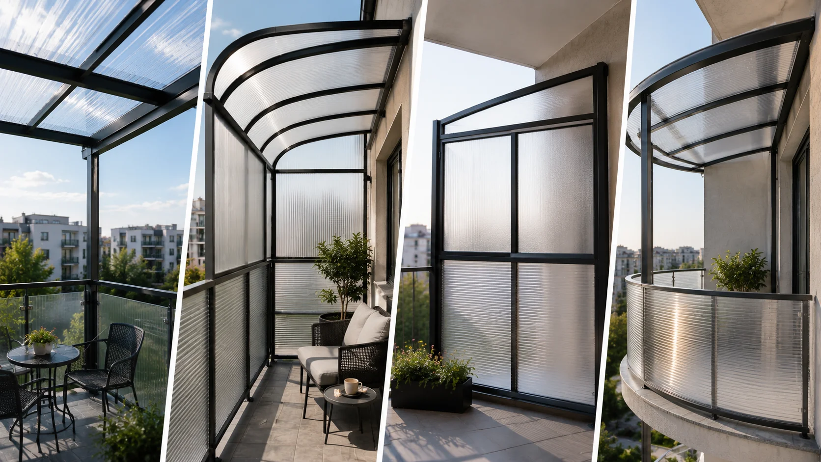 Which polycarbonate should be chosen for different types of balcony?
